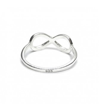 R002416 Genuine Sterling Silver Ring Infinity Solid Hallmarked 925 Handmade